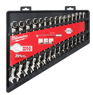 マイケル15 Milwaukee Combination Wrench Set Metric, 15 Piece MIL 48229515