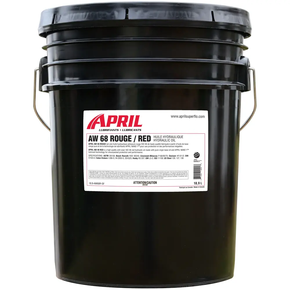 April Super Flo Aw 68 Red Hydraulic Oil, 18.9L ASF 189AW68RSF