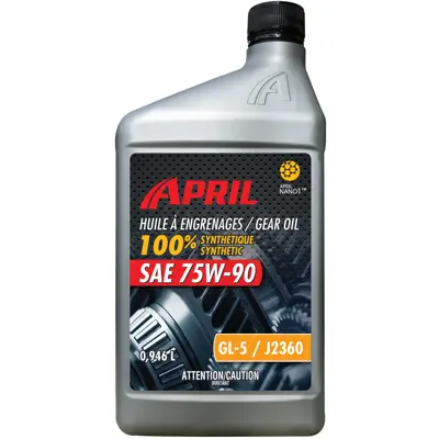 レイア　Anyfatie OIL NA April Super Flo 75W 90 100% Synthetic Gear Oil, 946Ml ASF