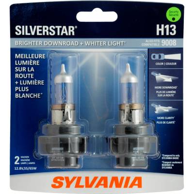 Sylvania ZXE H13 Headlight Halogen Bulb - Whiter light SYL