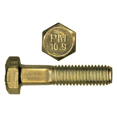 PAPCO Hex Head Cap Screw Grade 8 UNC Yellow Zinc 9/16 x 4 1/2 PAP