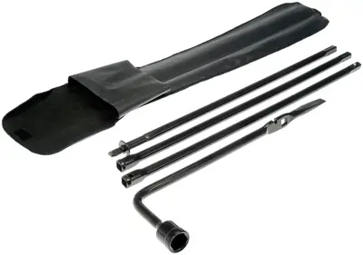 Dorman 926-781 Spare Tire Tool Kit For INFINITI QX60, Nissan Pathfinder, Frontier, Titan, Armada – 4-Piece Jack Kit, 21mm Wrench, Lifetime Warranty