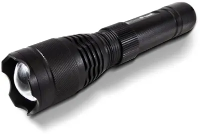 blue fuel rechargeable flashlight UltraFire CB1 LED Hunting  450-460nm 800LM with Picatinny Rail The twist focus feature enables easy adjustment of the beam from a focused spot to a wide flood NAPA Blue Fuel rechargeable flashlight.