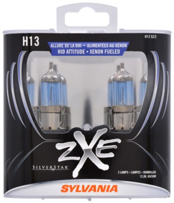 Sylvania ZXE H13 Headlight Halogen Bulb - Whiter light SYL