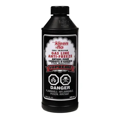 Kleen-Flo Supreme Fuel Injector Gas Line Anti-Freeze, 500ml KFL