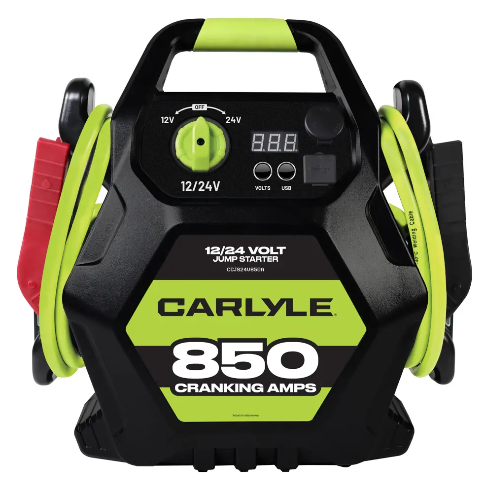Carlyle 12V/24V 850 Cranking Amp Battery Jump Starter/Booster Pack