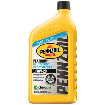 Pennzoil Platinum 0W20 Motor Oil, 946 ml PEN 550036422 | Product