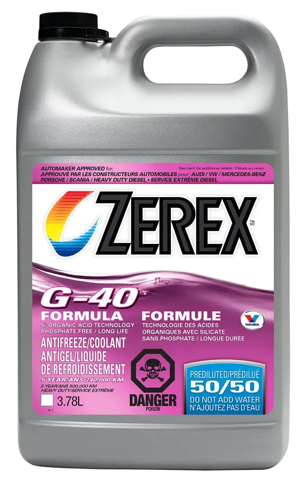 Zerex Coolant/Antifreeze G-40 Pre Mixed 50/50, 3.78 L VAL 875430