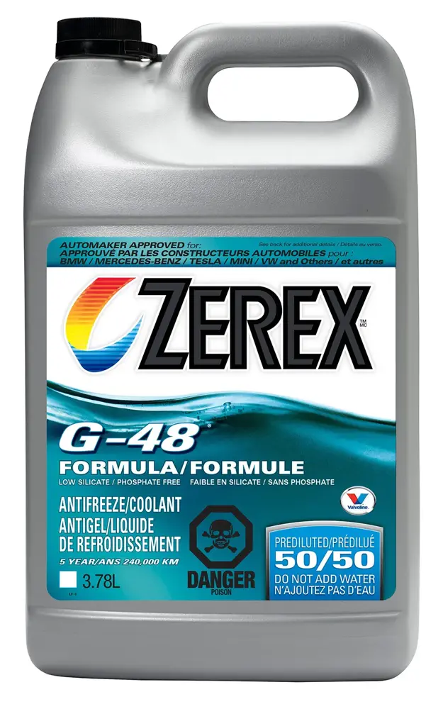 Zerex Coolant/Antifreeze G-48 Pre Mixed 50/50, 3.78 L VAL 875537